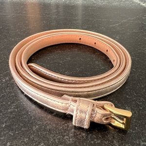 Rose Gold Metallic J. Crew Belt Size M